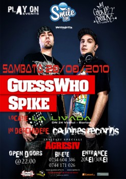 Backup of AFISH 28.08 247x350 Concert Guess Who, Spike şi Agresive la Livada din Vaslui   ANULAT