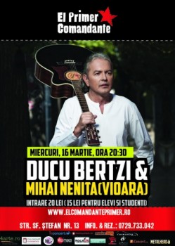 Ducu Bertzi Web 249x350 Concert Ducu Bertzi şi Mihai Neniţă în Club El Primer Comandante din Bucureşti 