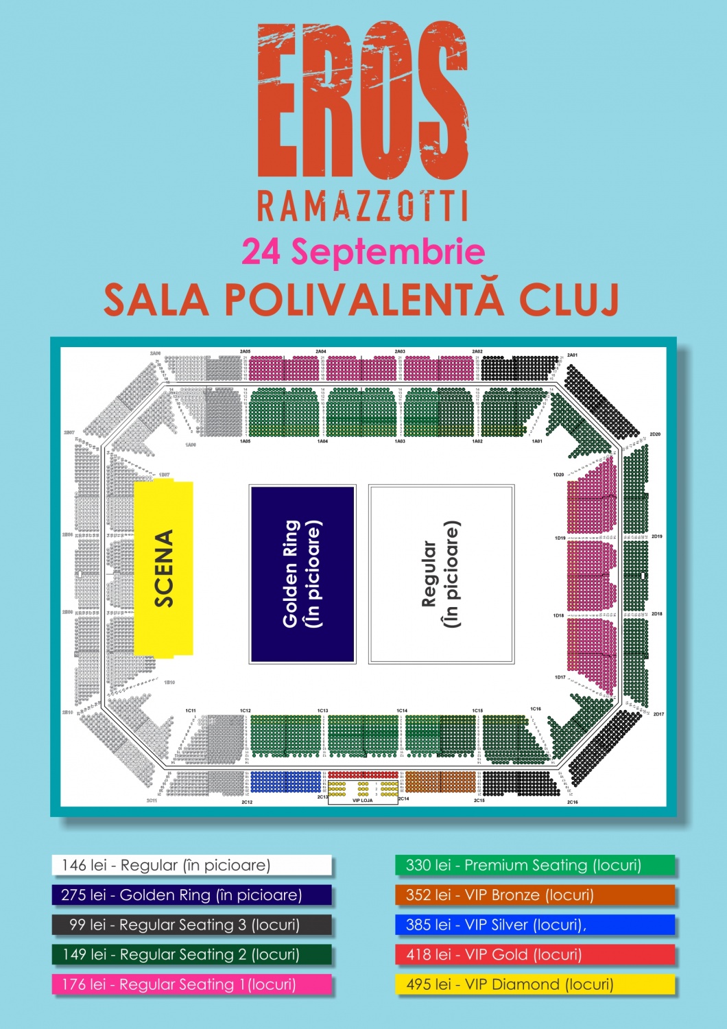 Hara locurilor concert Eros Ramazzotti la Cluj-Napoca